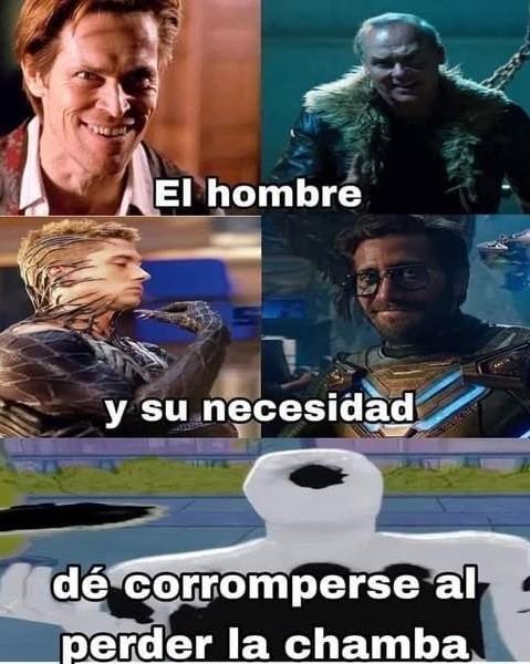Corromperse al perder la chamba - meme