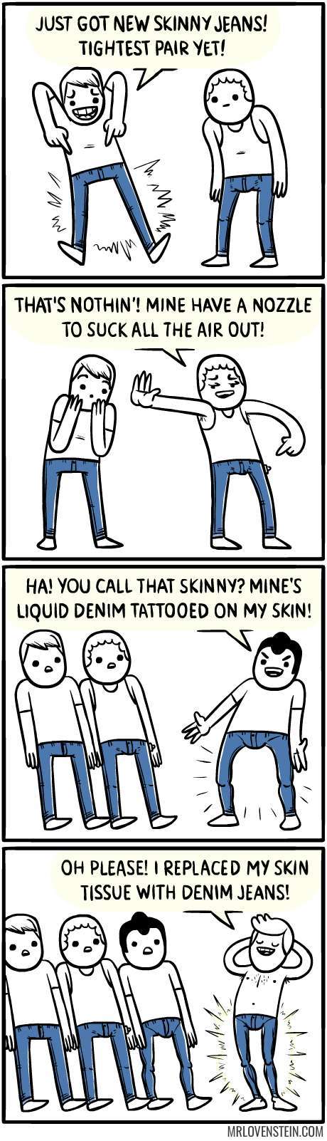 skinny jeans causes rashes - meme