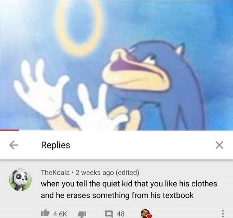 sanic finds an onion ring - meme