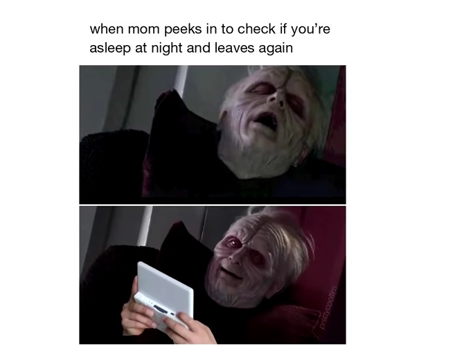 POV: your mom checks on you at night - meme