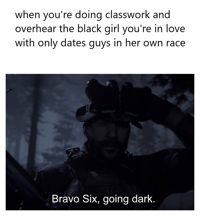 blackface is not racist if it's for romantic purposes right - meme