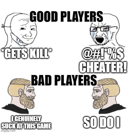 Bad gamers enjoyers - meme