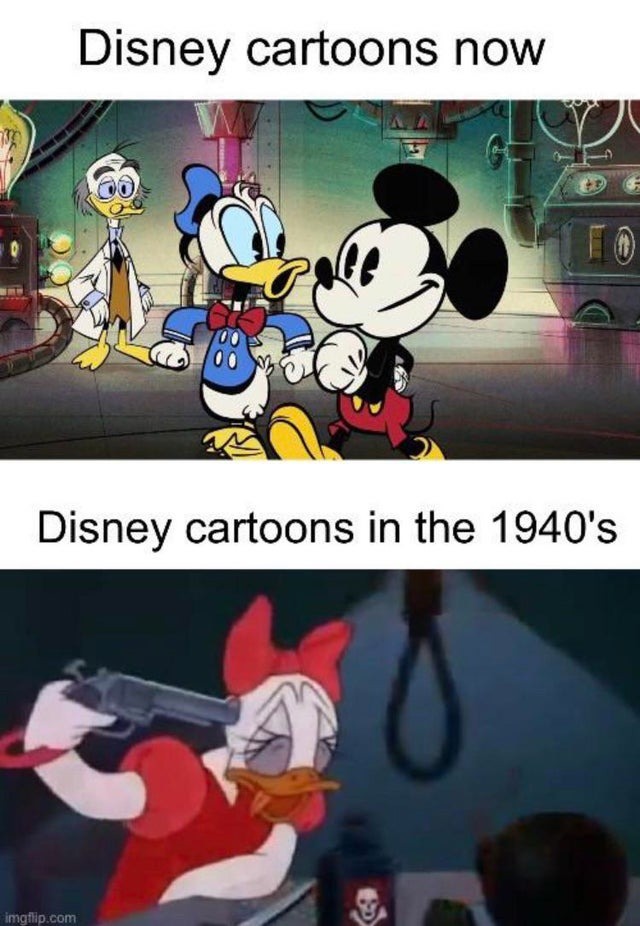 Disney cartoons in the 1940s - meme