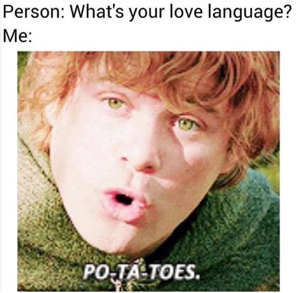 Love language - meme