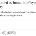 Bonus hole