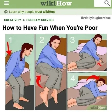 How to have fun when you are poor - meme