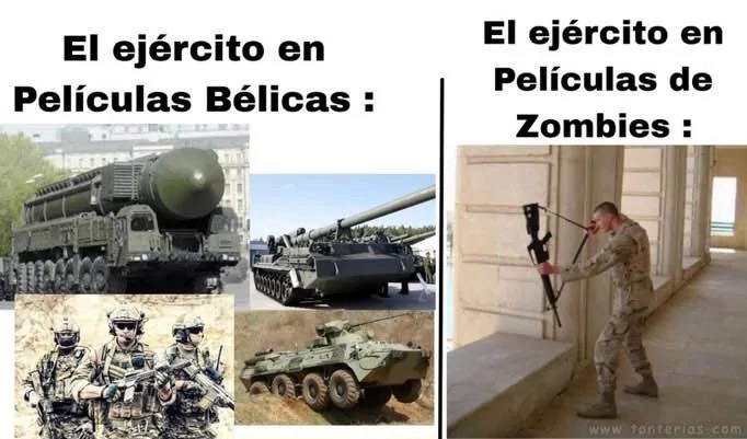 ejército en películas de zombies