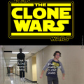 When I was little i saw it as "Star The Clone Wars Wars"