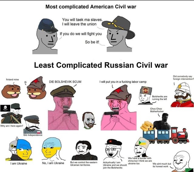 Russian civil wars history - meme