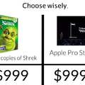 Choose wisely: Shrek vs Apple Pro Stand