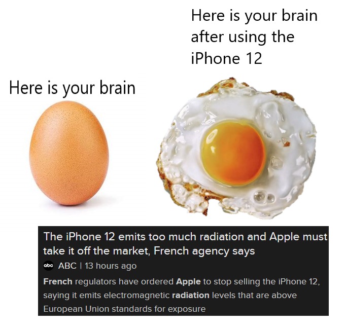 Apple iPhone French Frying the Brain - meme