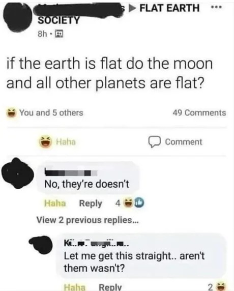 Flat earth meme