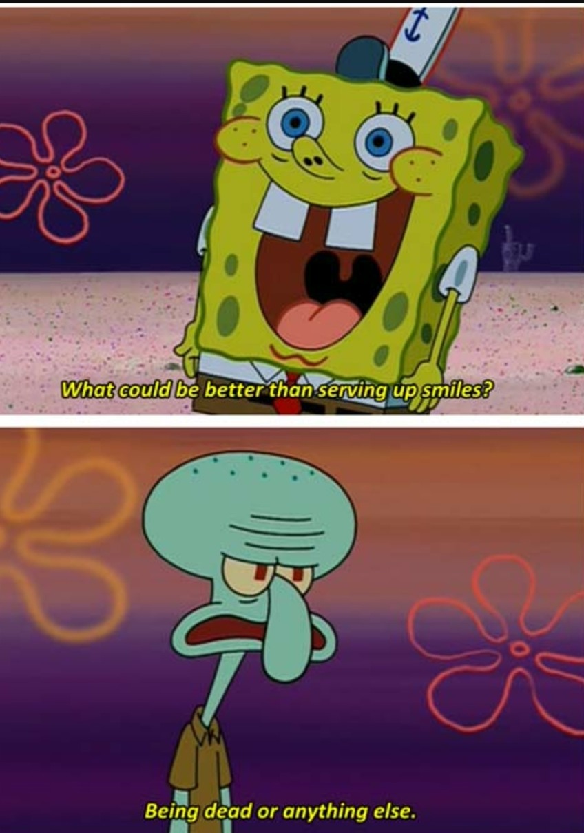 YourAverageMental on X: Squidward! what are you doing in the