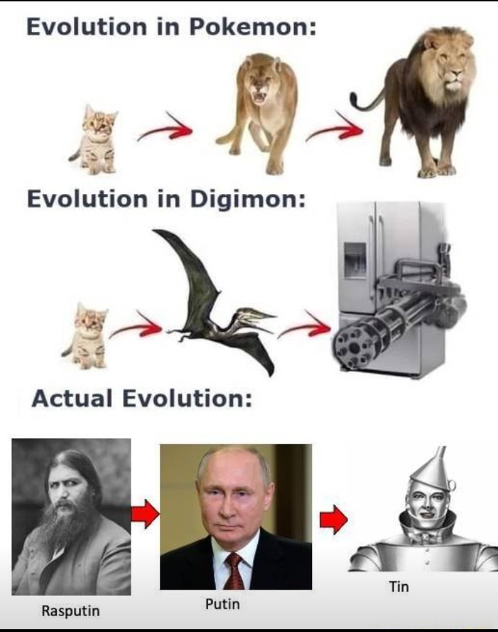 Putin evolution - meme