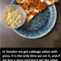 Swedish "gourmet" pizza