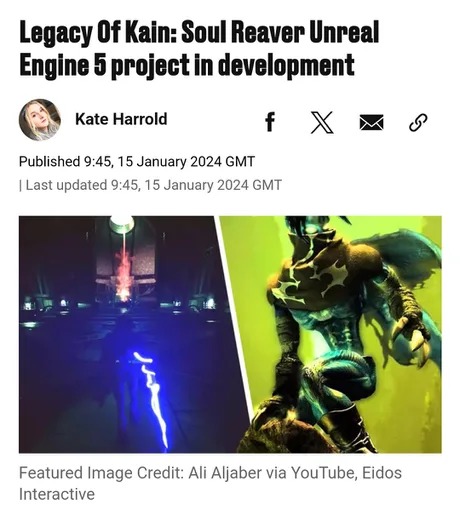 Legacy Of Kain: Soul Reaver Unreal Engine 5 project in development - meme