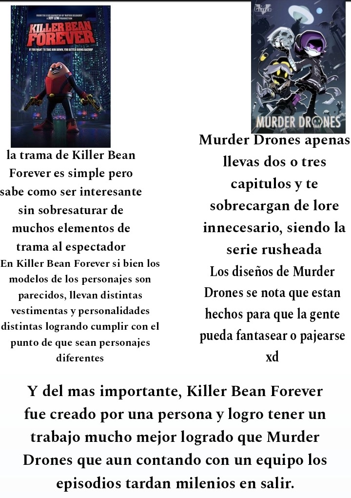 Killer Bean >>>>> murder drones - meme