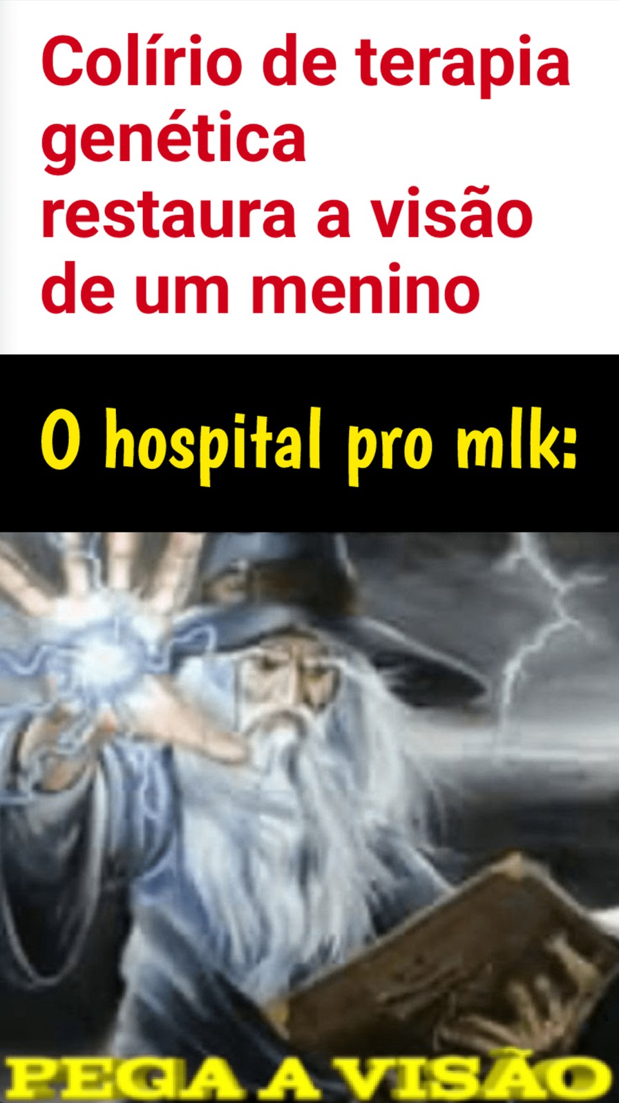 Pega a visão - meme