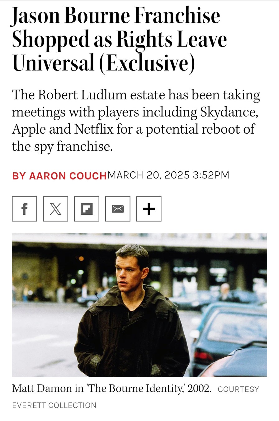 Jason Bourne franchise up for grabs. Who’s making the next reboot? - meme
