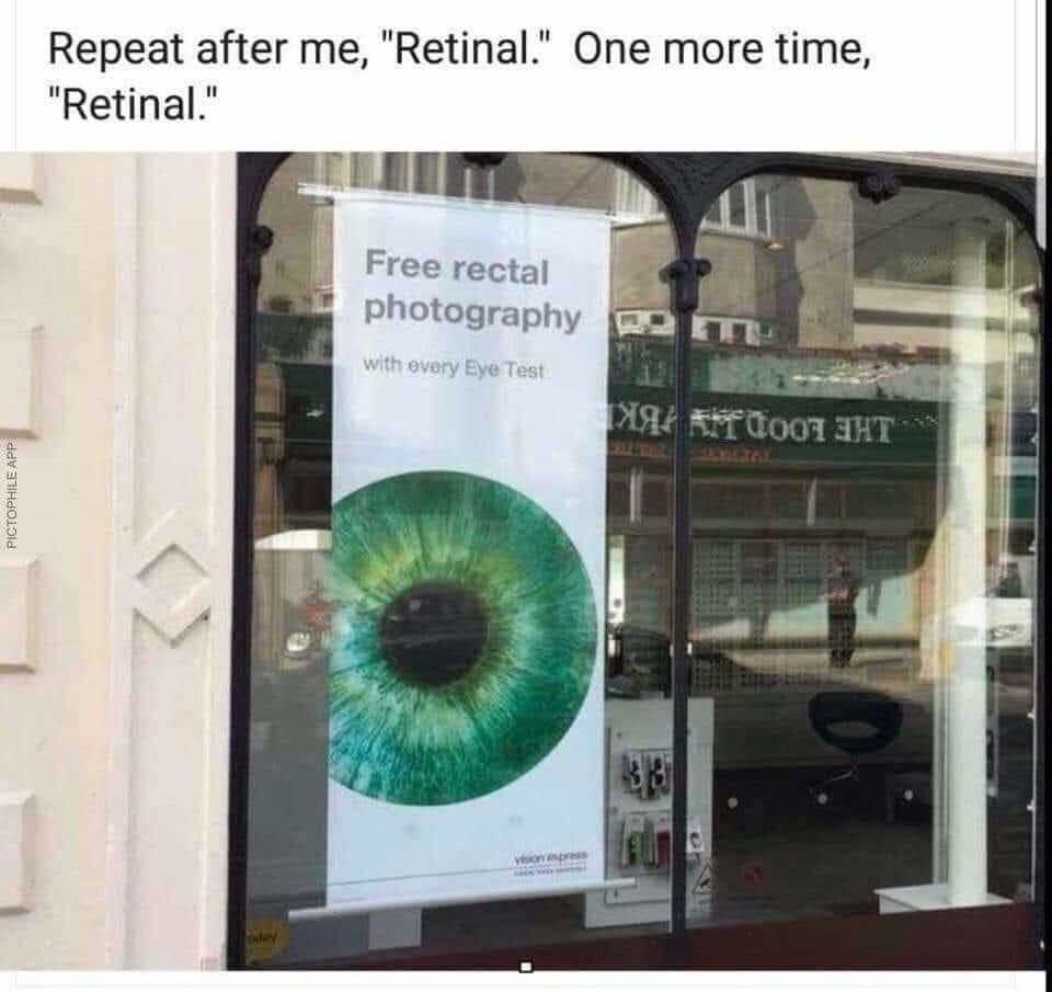 It would be funnier if the eye was brown - meme