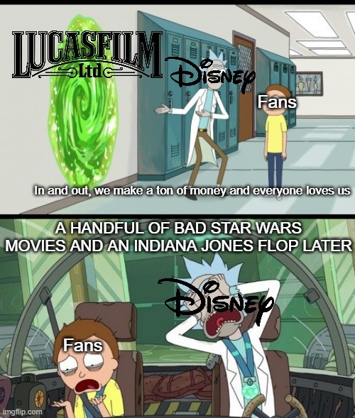 Dark times for Lucasfilm - meme