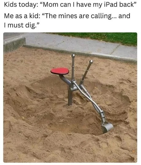 Excavator for kids - meme