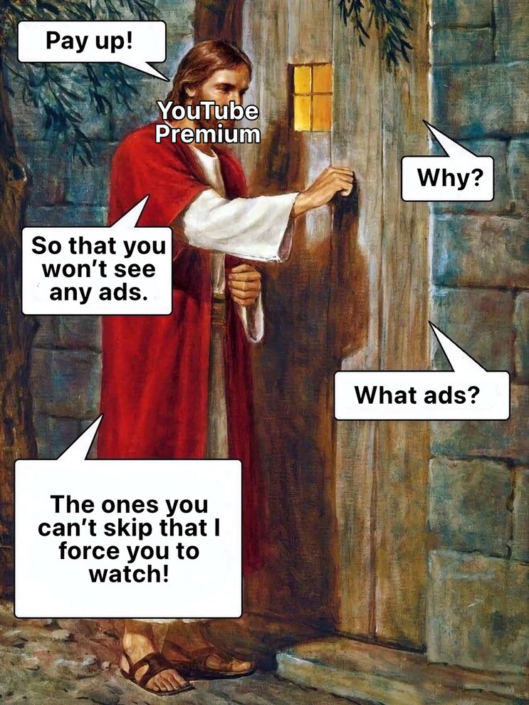 Scumbag YouTube Premium - meme