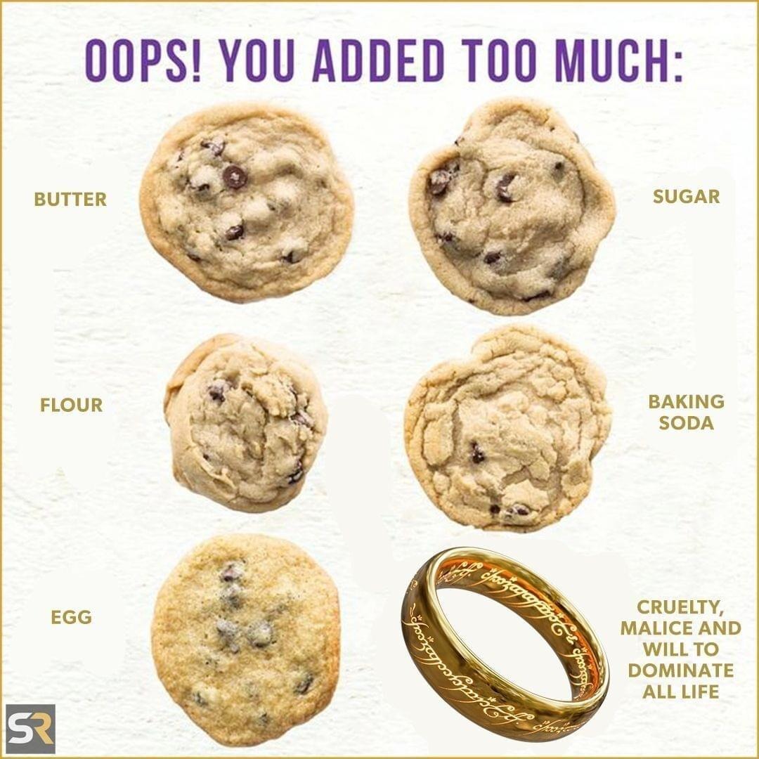 The one with too much butter looks completely fine. - meme