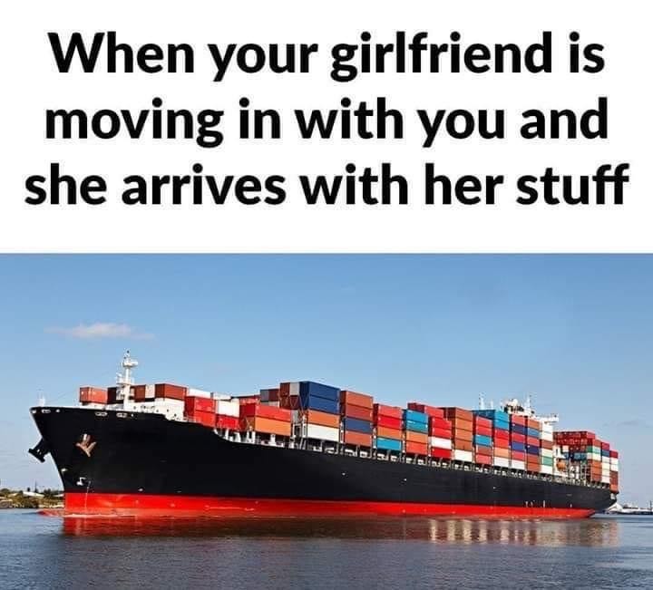 And she needs to make 2 trips to bring it all - meme