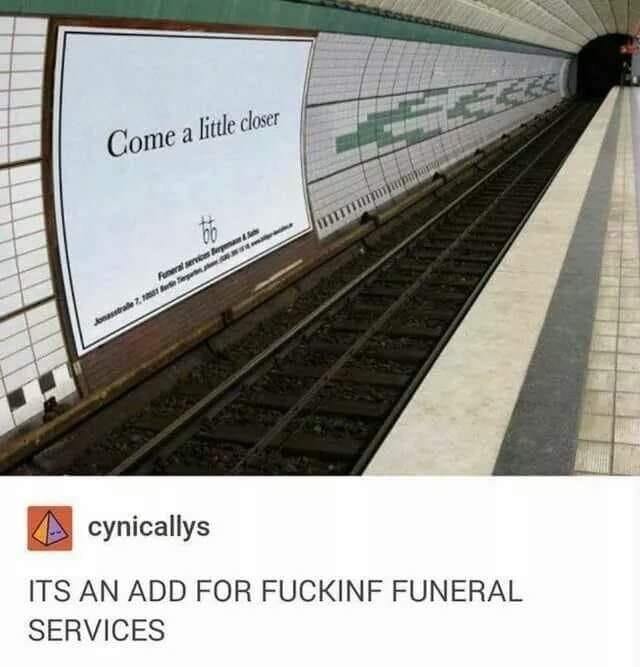 Funeral Services ad - meme
