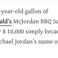 Yum, McJordan sauce. Fun facts with joe