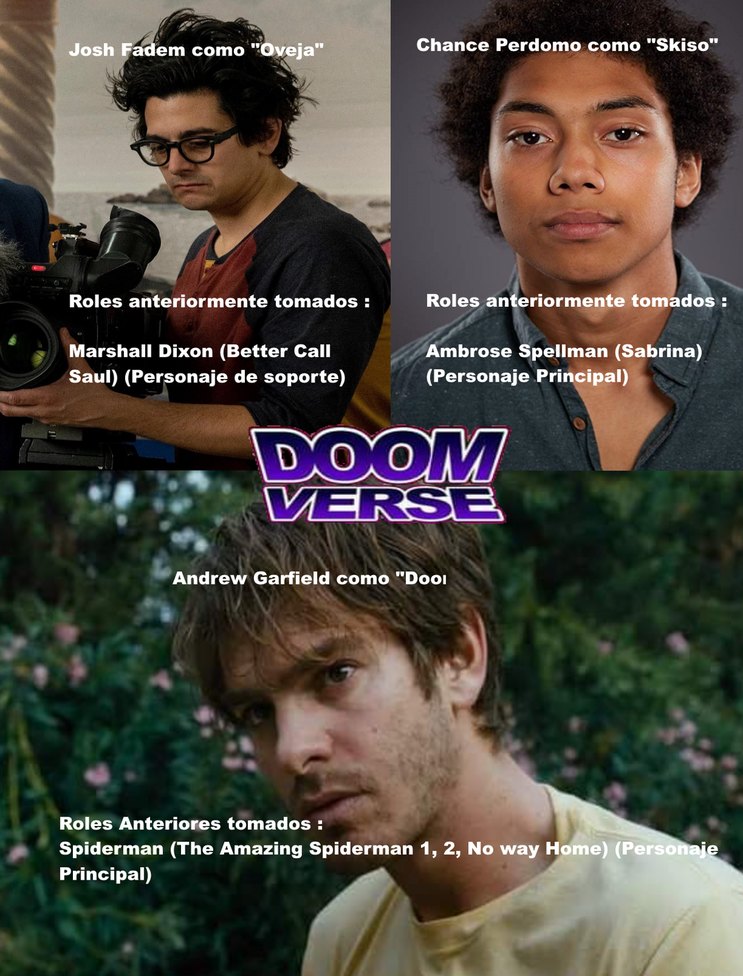 Se confirmo un cast para la pelicula del Doomverse para el cast principal del live action - meme