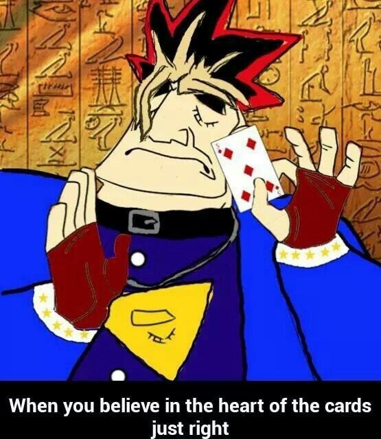 I like how its not even a yugioh card - meme