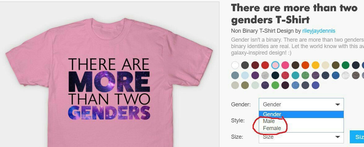 "more than two genders" - meme