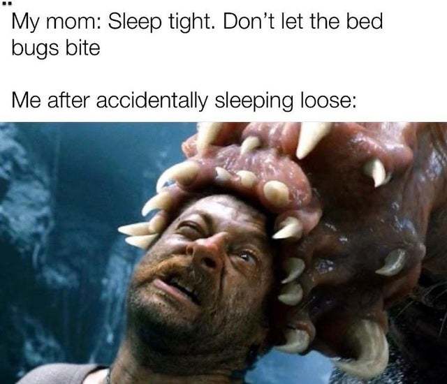 Can’t sleep tight - meme