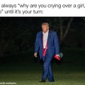 Crying Trump meme