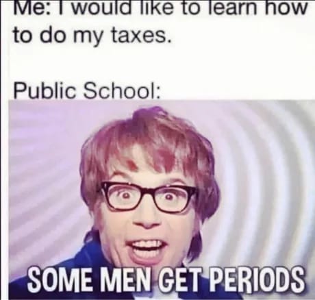 I would like to learn how to do my taxes - meme