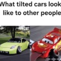 Tilted cars