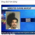 Arrested during a haircut