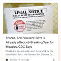 Thanks, Anti-Vaxxers