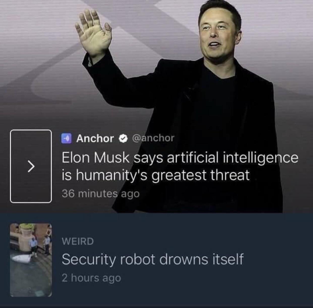 Artificial intelligence is humanity's greatest threat - meme