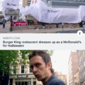 Burger King restaurant dresses up as a McDonald's for Halloween