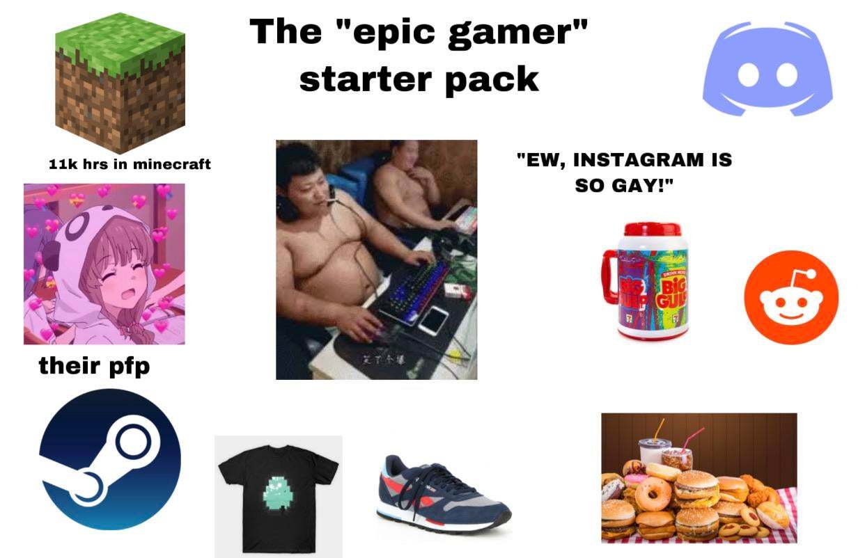 gamer starter pack - meme