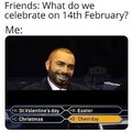 Valentine's day vs Chess day meme