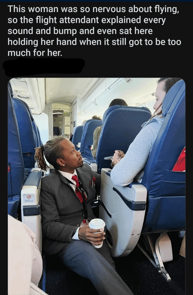 Wholesome flight attendant - meme