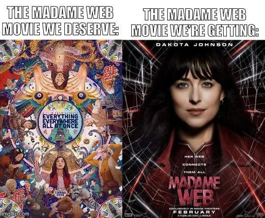 Madame Web movie meme