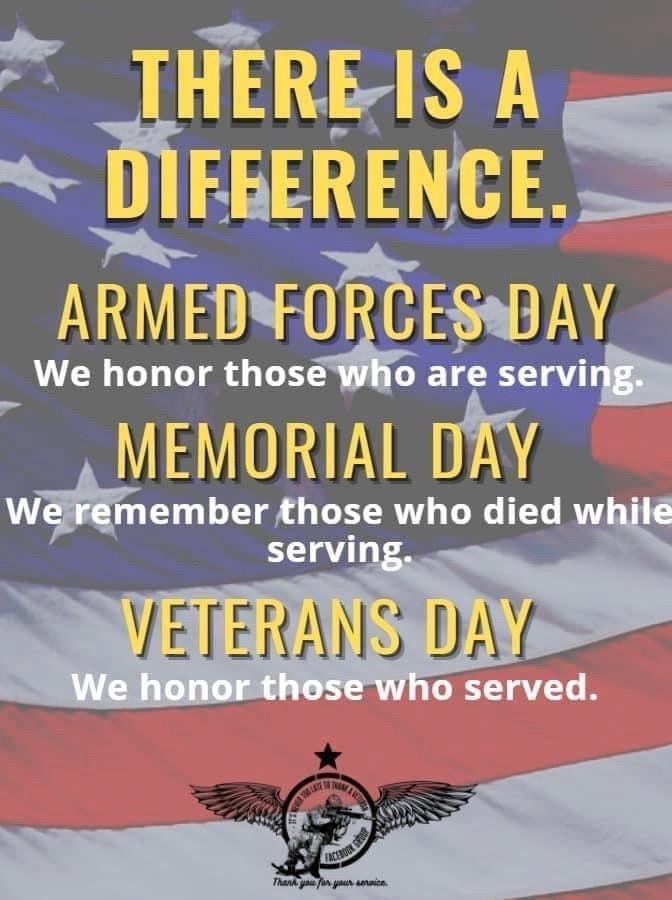 so you stop mixing up Memorial, Veterans and Armed Forces Day - meme