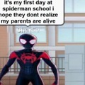 First day at spiderman school
