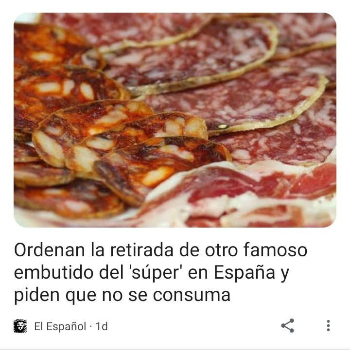 Memedroiders españoles tengo una duda, es verdad que están retirando varios alimentos allá o puto bait periodístico :umm: