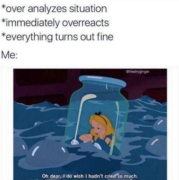 over analyzing situations - meme
